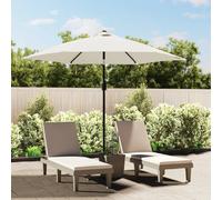 VidaXL Parasol avec LED 3m Blanc Sable