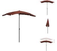 vidaXL Parasol avec mât 200x130 cm Terracotta-Rouge - Parasols & Protection solaire