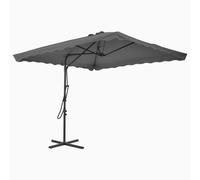 vidaXL Parasol avec mât en acier 250x250 cm Anthracite