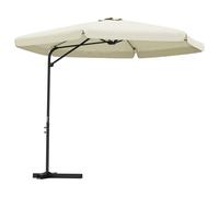 vidaXL Parasol avec mât en acier 300 cm blanc sable