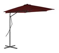 vidaXL Parasol avec mât en acier 300x230 cm rouge bordeaux