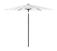 vidaXL Parasol avec mât en acier blanc 223x223x213 cm