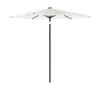 vidaXL Parasol avec mât en acier blanc 268x268x226 cm