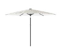 vidaXL Parasol avec mât en acier blanc 288x288x225 cm