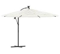 vidaXL Parasol avec mât en acier blanc 290x290x238 cm