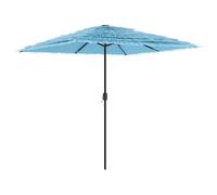 vidaXL Parasol avec mât en acier bleu 248x248x248 cm