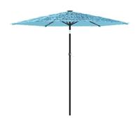 vidaXL Parasol avec mât en acier bleu 268x268x226 cm
