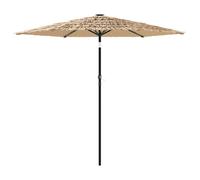 vidaXL Parasol avec mât en acier brun 223x223x213 cm