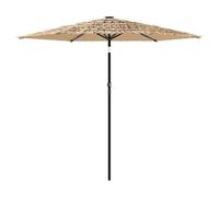 vidaXL Parasol avec mât en acier brun 268x268x226 cm
