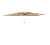 vidaXL Parasol avec mât en acier brun 388x388x248 cm