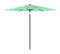 vidaXL Parasol avec mât en acier vert 223x223x213 cm