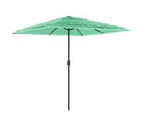 vidaXL Parasol avec mât en acier vert 248x248x248 cm