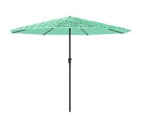 vidaXL Parasol avec mât en acier vert 324x324x247 cm