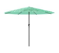 vidaXL Parasol avec mât en acier vert 388x388x248 cm