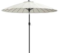 vidaXL Parasol avec mât en aluminium 270 cm blanc sable