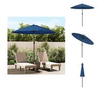 vidaXL Parasol avec mât en aluminium 270 cm bleu azur - Parasols & ombrelles