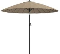 vidaXL Parasol avec mât en aluminium 270 cm Taupe