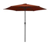 vidaXL Parasol avec mât en aluminium 270x246 cm Terracota