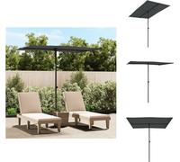 vidaXL Parasol avec mât en aluminium 2x1,5 m Anthracite - Parasols & Protection solaire