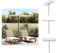 vidaXL Parasol avec mât en aluminium 2x1,5 m Blanc sable - Parasols & Ecrans solaires