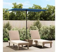VidaXL Parasol avec mât en aluminium 2x1,5 m - Bleu azuré