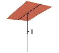 vidaXL Parasol avec mât en aluminium 2x1,5 m Terracota