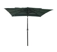 vidaXL Parasol avec mât en aluminium 3 couches vert 2,5x2,5 m