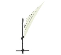 vidaXL Parasol avec mât en aluminium 4 plis sable 250x250 cm