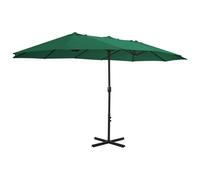 vidaXL Parasol avec mât en aluminium 460x270 cm Vert