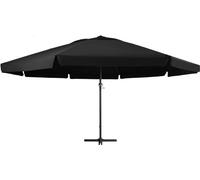vidaXL Parasol avec mât en aluminium 500 cm noir