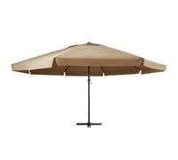 vidaXL Parasol avec mât en aluminium 600 cm Taupe