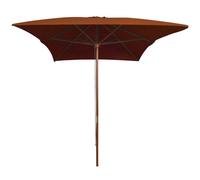 vidaXL Parasol avec mât en bois 200x300 cm Terracota