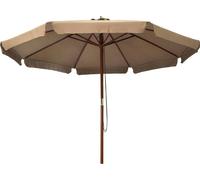 vidaXL Parasol avec mât en bois 330 cm Taupe