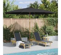 vidaXL Parasol avec mât en bois 350 cm Anthracite