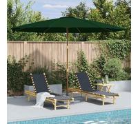 vidaXL Parasol avec mât en bois 350 cm vert