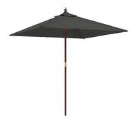 vidaXL Parasol avec mât en bois Anthracite 198x198x231 cm