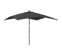 vidaXL Parasol avec mât en bois Anthracite 300x300x273 cm