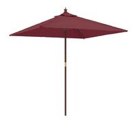 vidaXL Parasol avec mât en bois rouge bordeaux 198x198x231 cm