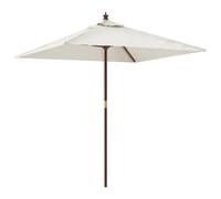 vidaXL Parasol avec mât en bois sable 198x198x231 cm