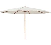 vidaXL Parasol avec mât en bois sable 400x273 cm