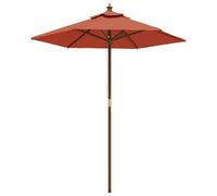 vidaXL Parasol avec mât en bois Terracota 196x231 cm