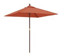 vidaXL Parasol avec mât en bois Terracota 198x198x231 cm