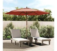 vidaXL Parasol avec mât en bois Terracota 299x240 cm