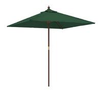 vidaXL Parasol avec mât en bois vert 198x198x231 cm