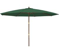 vidaXL Parasol avec mât en bois vert 400x273 cm