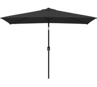 vidaXL Parasol avec mât métallique 300x200 cm noir