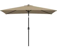 vidaXL Parasol avec mât métallique 300 x 200 cm Taupe