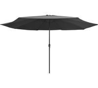 vidaXL Parasol avec mât métallique 390 cm Anthracite