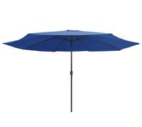 vidaXL Parasol de Jardin avec Mât en Métal, Pare-soleil de Patio, Abri de Soleil, Parasol de Terrasse Arrière-cour 47385 Bleu G