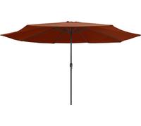 vidaXL Parasol avec mât métallique 390 cm Terracota